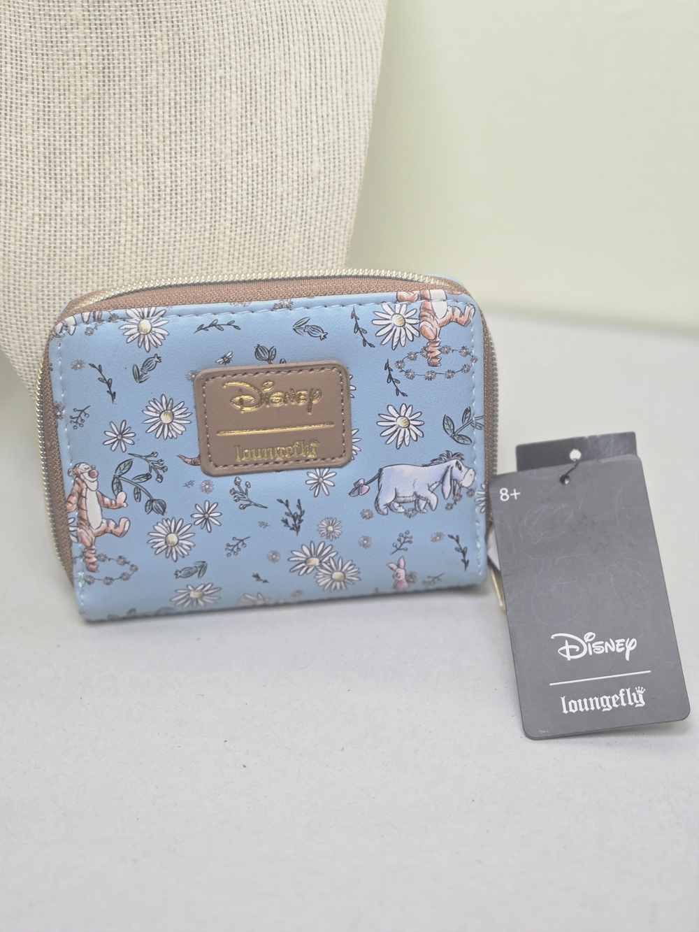 Disney x Loungefly Blue Floral Winnie the Pooh Zip Wallet